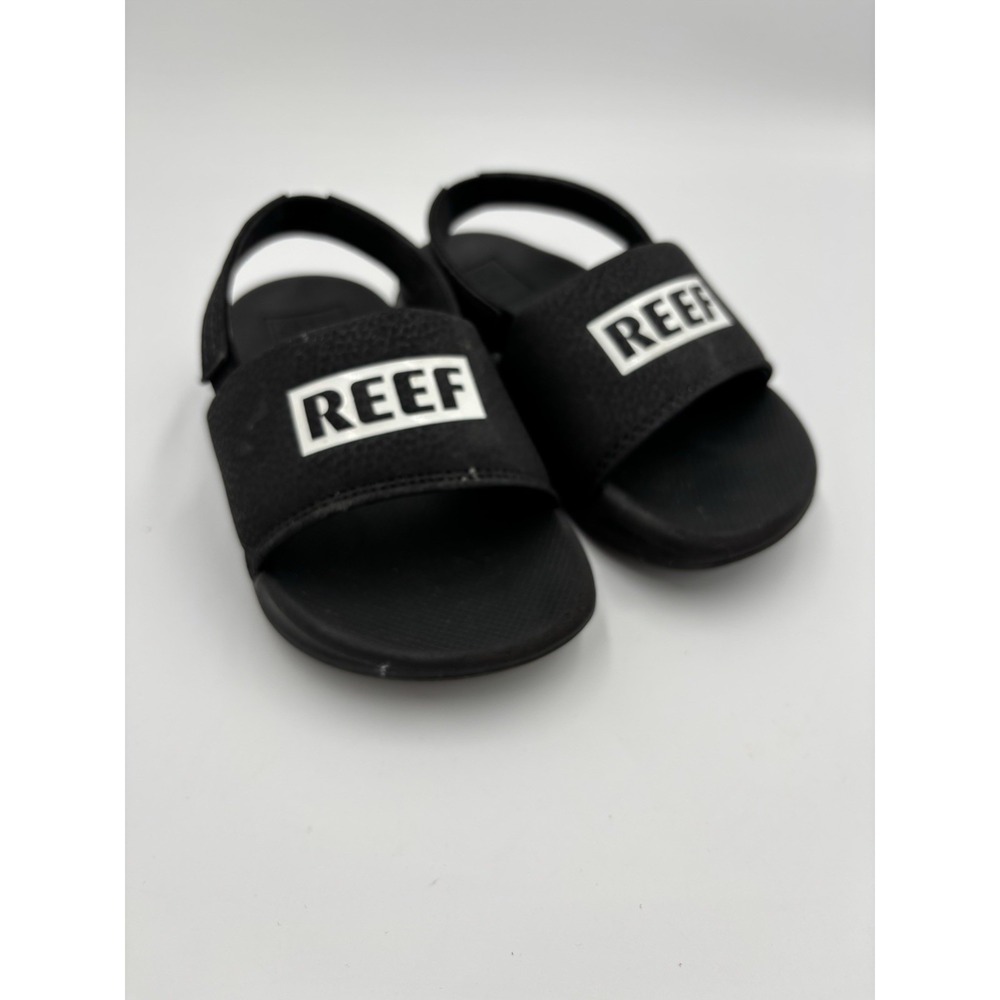 REEF KIDS' LITTLE ONE SLIDEs (INFANT/TODDLER) Sz 9 - Back strap comfort Black